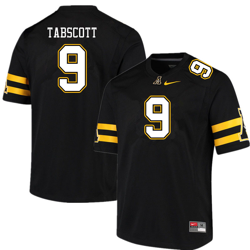 Men #9 DC Tabscott Appalachian State Mountaineers College Football Jerseys Sale-Black